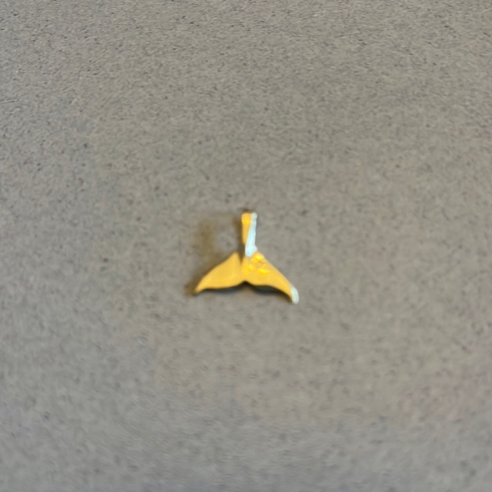 Whale Tail Pendant 14K Gold
